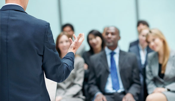 man giving a presentation