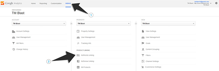 Syncing google analytics