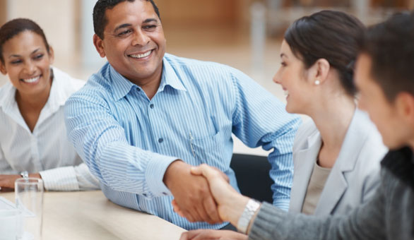 Man Shaking Hands Business Deal