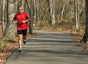 Man going for a run