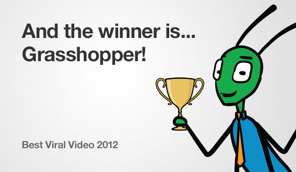 Grasshopper wins best viral video