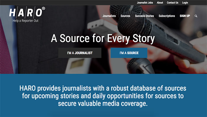 help a reporter out homepage