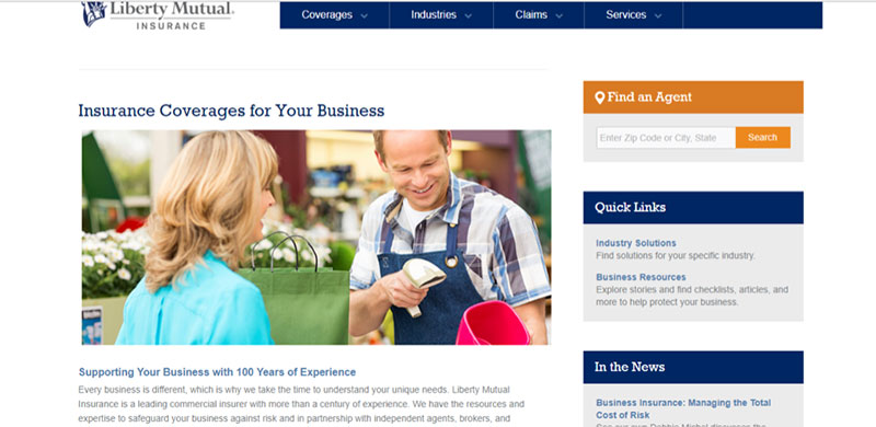 liberty mutual landing page