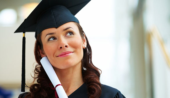 Optimistic Woman at Graduation