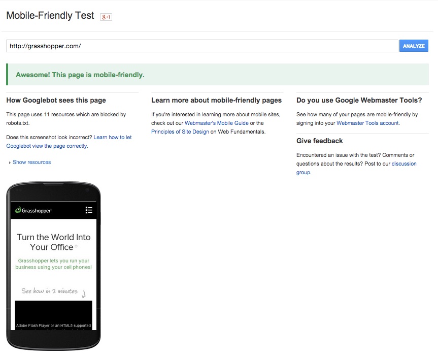 mobilefriendlytest