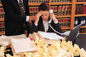 Stressed Business Woman Stock Photo