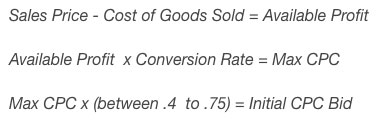 google shopping cpc bid formula