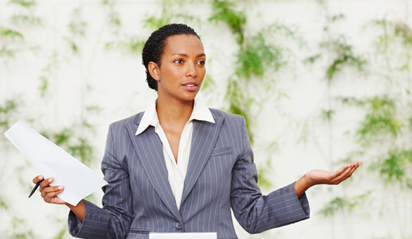 Woman Speaking At a Conference