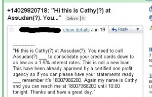 voicemail transcription cathy