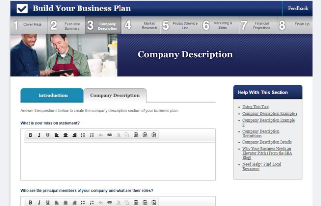 sba business plan template