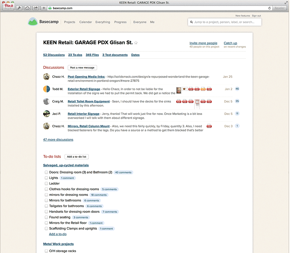 basecamp screenshot